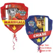 SHAPE PAW PATROL PARTY FOIL BALLOON 2 SIDED 68CM SUPER HELIUM CHASE MARSHALL