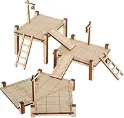 CZYY D&D Modular Bridge, Dock, Walkway Expansion Set 7PCS Wood Laser Cut Dungeon Terrain for Pathfinder, Dungeons & Dragons and Other Tabletop RPG