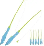 Toddmomy 10pcs Fishing Game Engaging Fishing Poles for Pool Fun Craftsmanship for Kindergartens and Playgrounds Develop Fine Motor Skills and Hand Eye Coordination