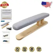 Portable Tabletop Ironing Board with Wooden Base - Ideal for Shirts & Sleeves