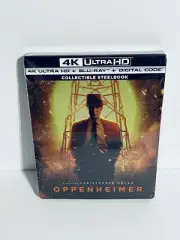 OPPENHEIMER 4K UHD + BLU-RAY + DIGITAL STEELBOOK NEW!! Ding Free!! Ships In Box