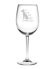 Susquehanna Glass 19oz Dog Years Wine Glass Set of 4