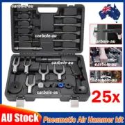 25Pcs Air Hammer Set with Chisels Quick Change Retainer & Spring Retaine 2100BPM