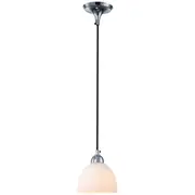 Period Chrome Cable Pendants Lights Redfern Opal Matt Glassware Decatron Traditional Lighting