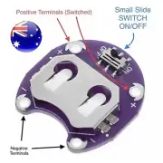 CR2032 Coin Cell 3V Lithium Battery Holder Mount Switched DIY Lilypad Arduino