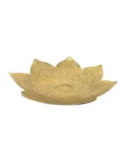 [Willow & Silk] Handmade Metal Pressed Mandala Bowl 28cm in Gold