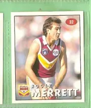 1996 AFL SELECT STICKER #32 ROGER MERRETT, BRISBANE BEARS
