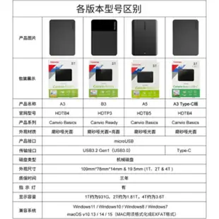 【台灣公司可開發票】TOSHIBA東芝移動硬盤A3商務款高速傳輸2T 超薄便攜隨插隨用USB3.0