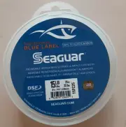 Seaguar Blue Label 15 lb Clear 100% Fluorocarbon Fishing Leader 25 yds