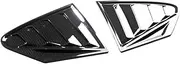 Compatible for Ford Focus Hatchback 2019 2020-2023 ABS Car Rear Window Shutter Cover Trim Window Louver Side Vent Trim Body Kit Accessories(Carbon Fiber Pattern)