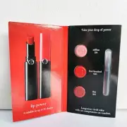 Giorgio Armani Lip Power Longwear Vivid Color Lipstick Tester, 3 shade & Brush