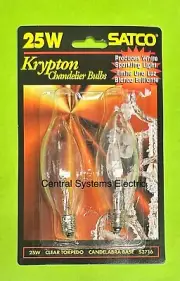 2-Pack 25 Clear Night Light Bulb E12 Base Torpedo