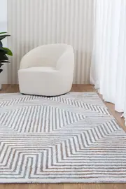 Blazon Zigzag Beige Rug