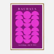 Galrie Bauhaus Geometric Art Print Modern Abstract Poster for Contemporary Spaces, Wood Frame, A1 60 x 84cm (23 x 33inch)