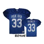 Adult Mens Married with Children Al Bundy Polk High #33 Football Jersey Costume