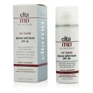 創新專業保養品 EltaMD - 可麗防曬霜 SPF 46 (適合易生粉刺, 玫瑰斑或膚色不均的肌膚) 48g