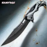 Rampage TAILWIND BALL BEARING Pocket Knife - 3Cr13 Blade, Aluminum/Steel Handle