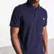 A&F 熱銷刺繡麋鹿短袖Polo衫(無吊牌)-深藍色