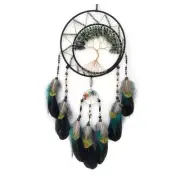 Black Large Dream Catcher Wall Decor Crystal Tree of Life Dream Catchers