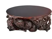 Display Stand Pedestal Wooden Vase Base Round Pedestal Display Stand for Flower Pot Strange Stone Ornaments Base Fish Tanks Bonsai Base Home Room Decor Bonsai Pedestal (Size : A)
