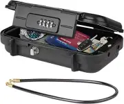 Portable Safe Lock Box With Combination Lock Mini Beach Travel Safe Waterproof S