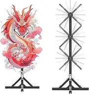 3D Holographic Fan, 1×3 Life-Size Spliced ​​Holographic Projector, High-Resolution Led Lamp Beads, Connectable to Bluetooth Audio, Suitable for Events, Fairs, Exhibitions,50cm