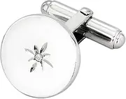 [Select Gifts] Box Set Shirt Black Tie Dress Studs Sterling 925 Solid Silver Round Diamond Cufflinks