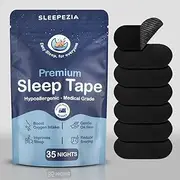 Sleepezia Mouth Tape for Sleeping, Pack of 35, Snore Reducing Aids, Sleep Strips for Snoring Prevention, Skin-Friendly Mouth Strips