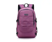 Unisex Shoulder Bag Simple USB Travel Large Capacity Computer Bag - PURPLE