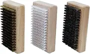 [Kaxenig] Ski Wax Kit,Set of 3 Outdoor Wax Brushes | Portable Ski Care Brush Set, Ski Board Polish Brush Includes Horsehair, Nylon & Brass Brush for Waxing Skis