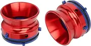 1 Pair Nab Hub Adapters, 10 Inch Opener Aluminum Alloy Reel to Reel Tape Nab Hub Adapter for Studer ReVox, for Akai, for Teac, Polished Professional Universal Loading Device (Red)