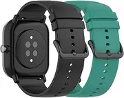 [CyuCyu] 20 mm Replacement Strap Compatible with Amazfit GTS 4 mini/GTS 4/Bip 3/Bip 3 Pro/Samsung Galaxy Watch 4/Watch 4 Classic/Watch 5/Watch 5 Pro/Watch 6/Watch 6 Classic, 20 mm Silicone Watch Strap Watch Strap