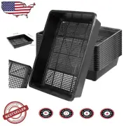 Sturdy 15x12 Inch Plastic Seed Starter Trays - 14 Pack for Efficient Germination