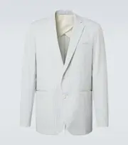 [Orlebar Brown] Orlebar Brown Garret cotton-blend seersucker blazer AU 93 blue