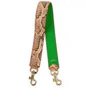 Dolce & Gabbana Leather Shoulder Strap Bag Strap Beige Green Gold 12815