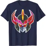 男士棉質 T 恤 POWER RANGERS MEGAZORD 復古頭盔多邊形風格 T 恤 4XL, 5XL, 6XL