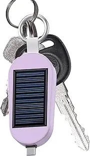 Solar Powers Bank - 3000mAh Powers Bank, Solar Charger Powers Bank, Type C Solar Powered Powers Bank with Keychain | Portable Charger with Wireless Watch Charging for Travel,Camping