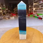 680g Trolleite Crystal Tower Point Obelisk Natural Rare Blue Quartz Healing Z766