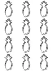 1 Dozen (12 pieces) Tropical Pineapple Cookie Cutter 5 in Metal Party Favors USA