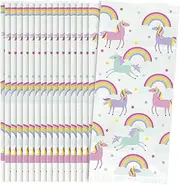 Unique Magical Rainbow & Unicorn Cellophane Gift Bags - Pack of 20 - Perfect for Parties, Treats & Gift Giving