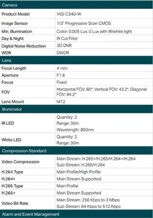 昌運監視器 TP-LINK VIGI C340-W V2 400萬 戶外全彩Wi-Fi槍型無線監視器 (10折)
