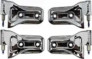 PT Auto Warehouse DH-CH6314M5-DS - Door Hinge, Chrome Finish - On Door Side, 1 Left Lower + 1 Left Upper + 1 Right Lower + 1 Right Upper, (Replaces #: 68297681AF, 68302125AF, 68297680AF, 68302124AF)