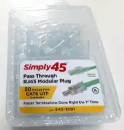 Simply45 S45-1601 - Cat6 Unshielded - Pass-Through RJ45 USA