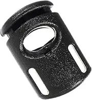 Ellipse Spring Cord Lock (1/4 Inch) - Paracord Planet - Cord Lock Stoppers for Paracord, Shoelaces, Drawstrings, Clothing, Bags, More - Plastic Toggle Stopper (10 Pack - Coyote Brown), Black, 10 Pack