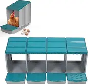 Chicken Nesting Boxes, PP Modular Chicken Laying Boxes, Poultry Box for Laying Eggs， Chicken Coop Nesting Boxes for Chickens, Hens, Ducks (4 Compartment)