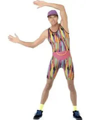 Mr Energizer 80s 90s Costume Retro TV Fitness Instructor Motivator Aerobics