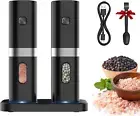 Pepper Grinder,Electric Salt and Pepper Grinder Set,Rechargeable Pepper Mill-No