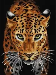 "Leopard" Printed Canvas for Cross Stitch Tapestry Gobelin Embroidery 3210