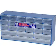 FISCHER PLASTIC Multi Size 22 Compartment Drawer Storage Cabinet Organiser