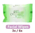 3x / 6x Purely Active 5 in 1 Cleansing Facial Wipes 25 Pack